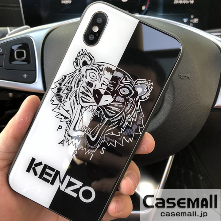 KENZO タイガー iphonex ケース 背面ガラス