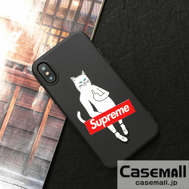 SUPREME リップンディップ iphoneXケース 猫