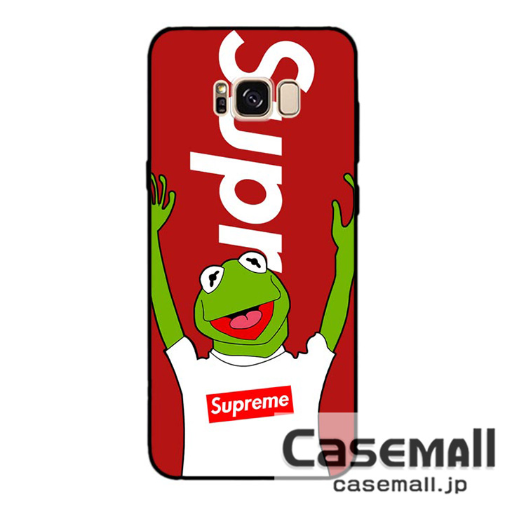 supreme kermit ギャラクシーs8/s8 plusカバー パロディ