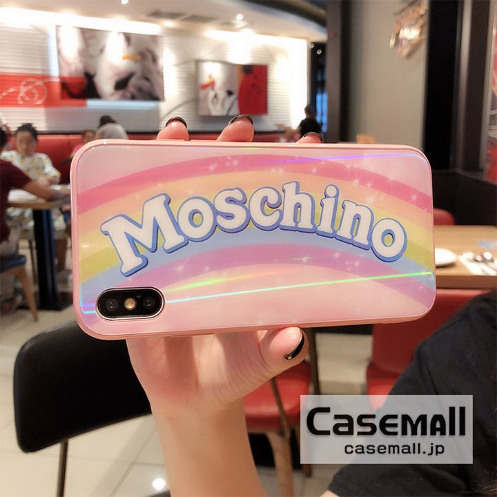 Moschino iPhoneXS Max ケース 背面ガラス