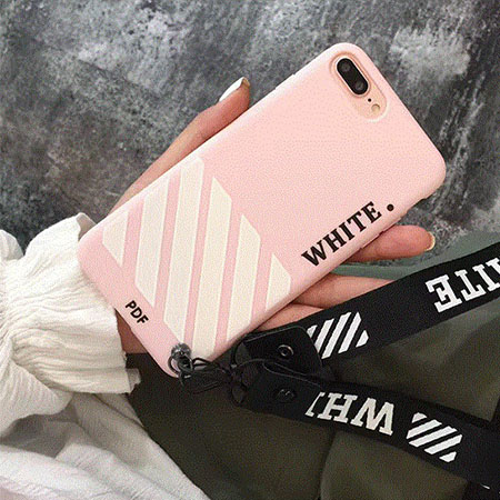 オフホワイト iPhoneX ケース ペア用 ピンク
