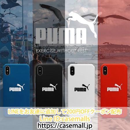 PUMA iPhoneXs 保護ケース シンプル プーマ アイフォンXr iPhone8plusケース