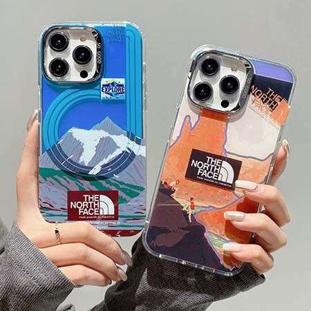 the north face iphone15ケース半透明