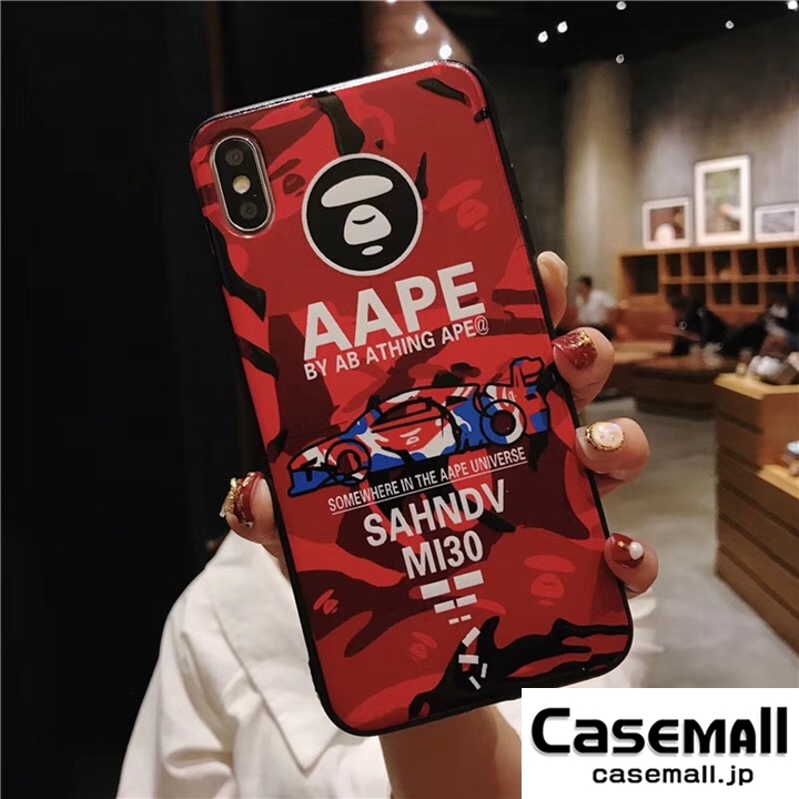 AAPE BY A BATHING APE iPhoneXS/X カバー 浮き彫り