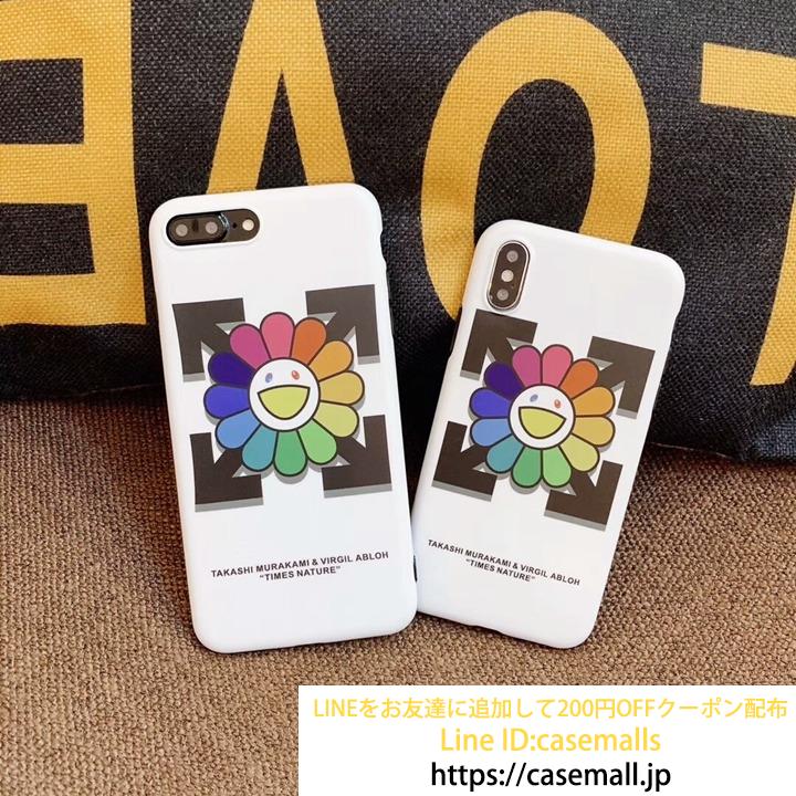 off white iPhoneXS ソフトケース 太陽花