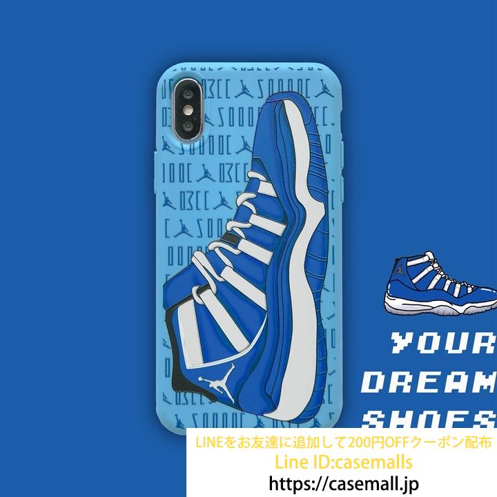 iPhoneXRケース Air Jordan 靴模様