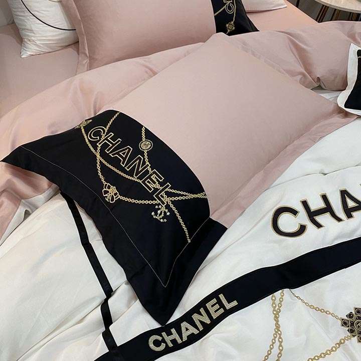 Chanel寝具セット 刺繍入り