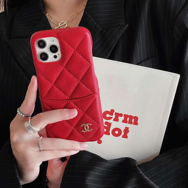 chanel iphone15 proケース赤