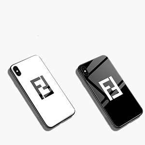 FENDI iPhoneX ケース 背面ガラス