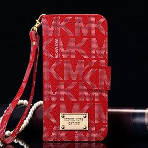 MK アイフォン8プラスケース 手帳 レッド