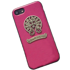 iPhone7 plusケース クロムハーツ 濃いピンク