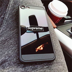 supreme iphone7鏡面ケース ブラック
