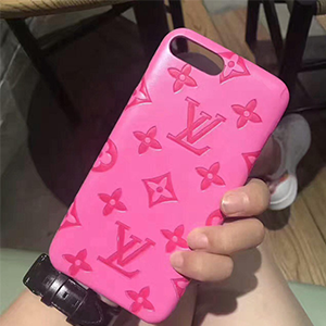 LV iphone7s plusケース モノグラム 濃いピンク