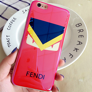 FENDI iphone8ケース パロディ ピンク
