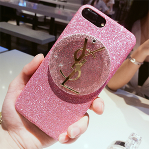 iPhone8PLUS ケース YSL 鏡付き ピンク