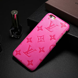 LV iphone8ケース ジャケット型 モノグラム 濃いピンク