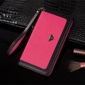 iphone8 プラダ カバー 手帳型 濃いピンク