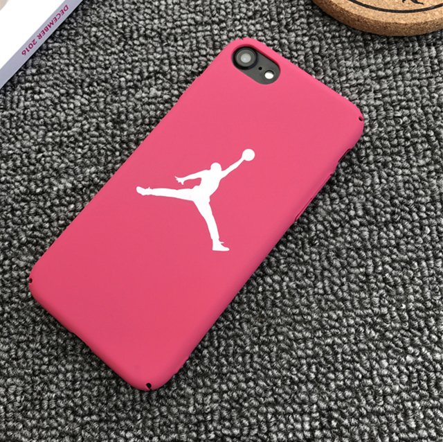 エアジョーダン iphone8カバー ジャケット型 濃いピンク