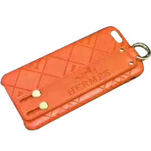 HERMES iphone8 カバー ジャケット型 オレンジ