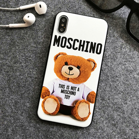 moschino iphonexケース クマ ホワイト