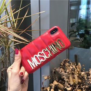 moschino iphone8ケース ハード レッド
