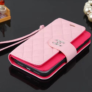 シャネル iphonex手帳型ケース ミラー付き ピンク